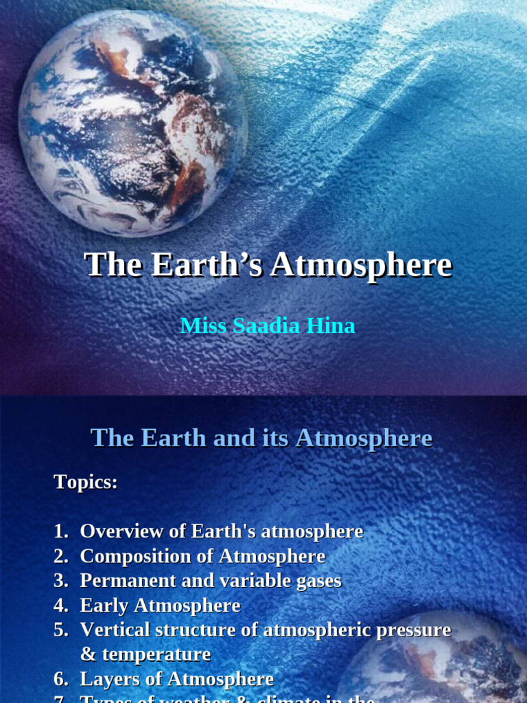 The Earth_s Atmosphere | PDF | Atmosphere Of Earth | Atmosphere