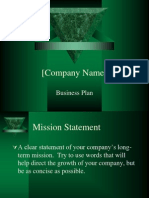 Business Plan Sample Presentation