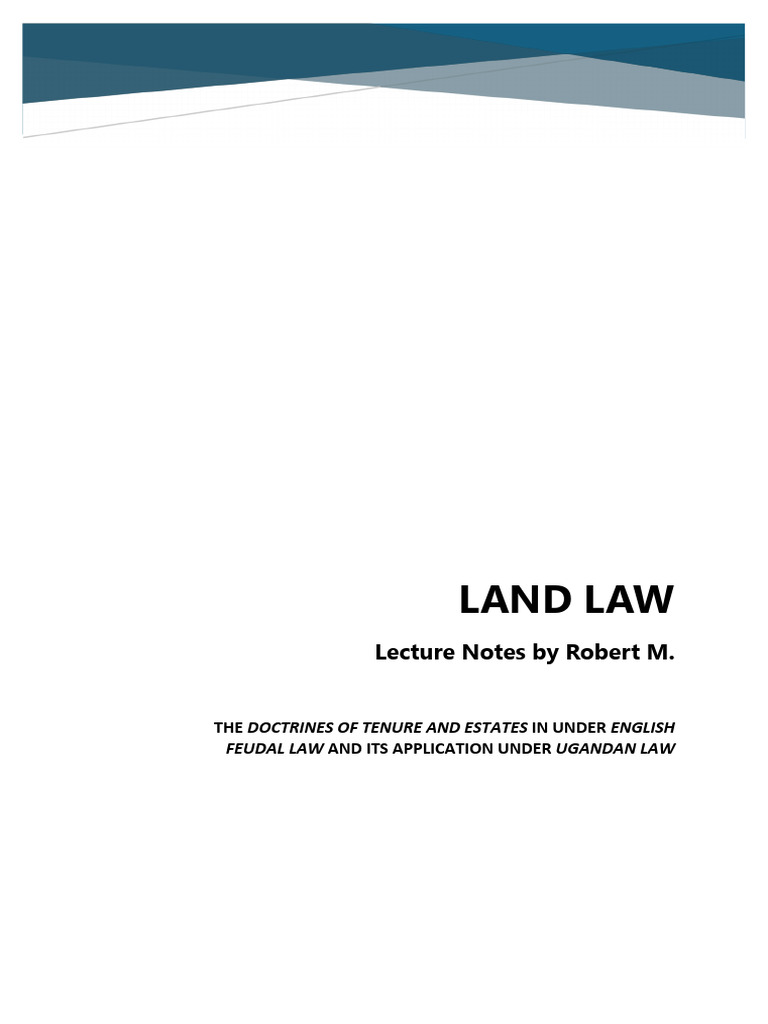 Tenure and Estates in Land Law | PDF | Fee Simple | Leasehold Estate