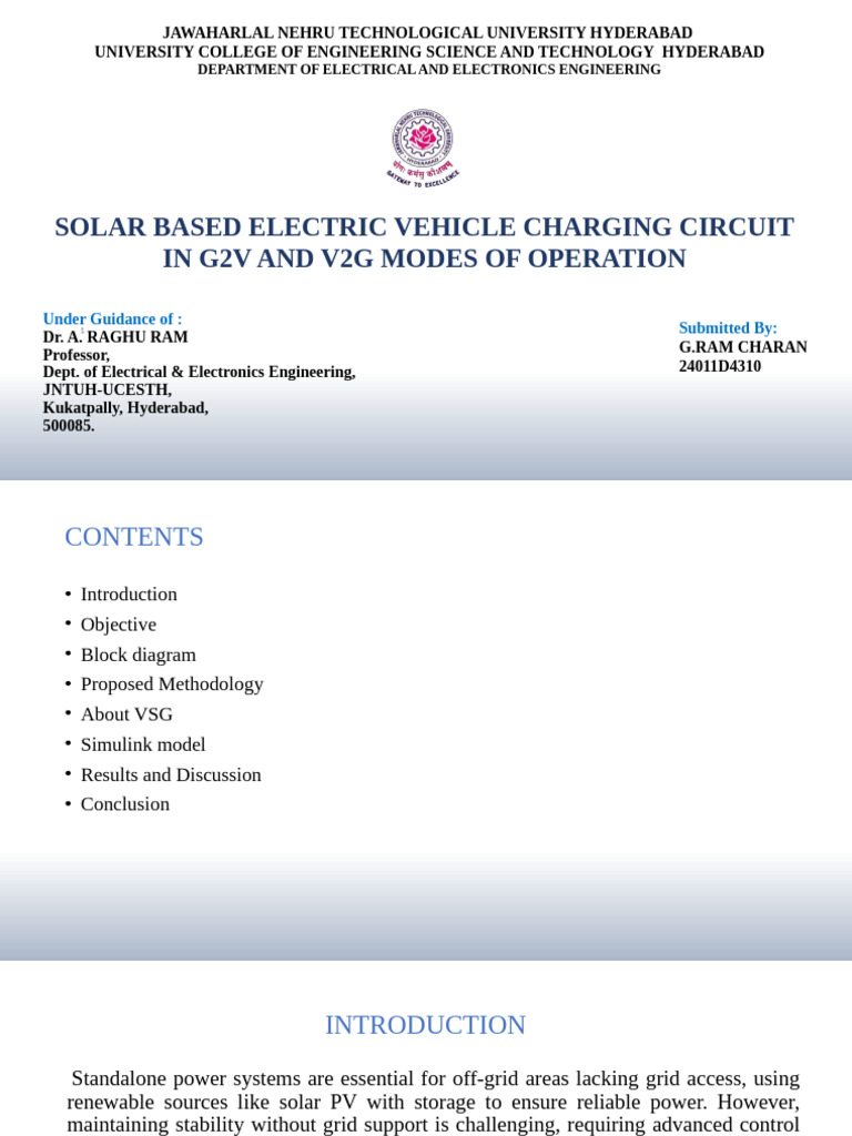 Solar EV Charging Circuit Design | PDF | Electric Generator ...