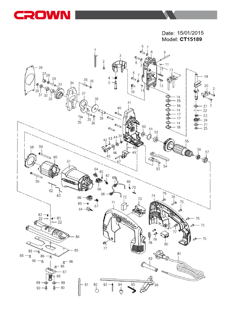Jigsaw Parts List and Diagram | PDF | Manufactured Goods | Machines