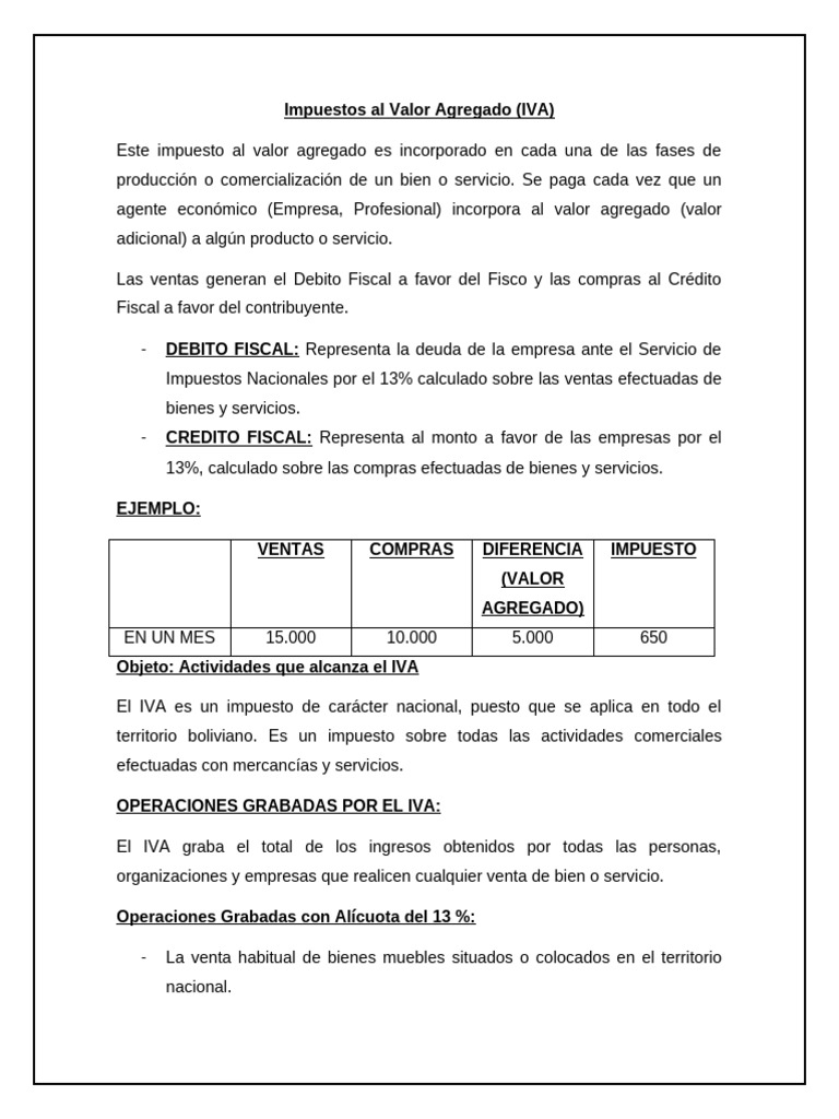 Impuesto Al Valor Agregado | PDF | Impuesto al valor agregado | Impuestos