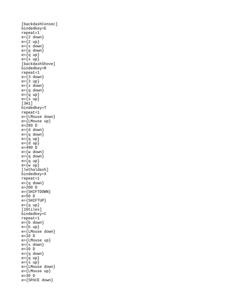 TSB-1 Key Bindings Overview | PDF