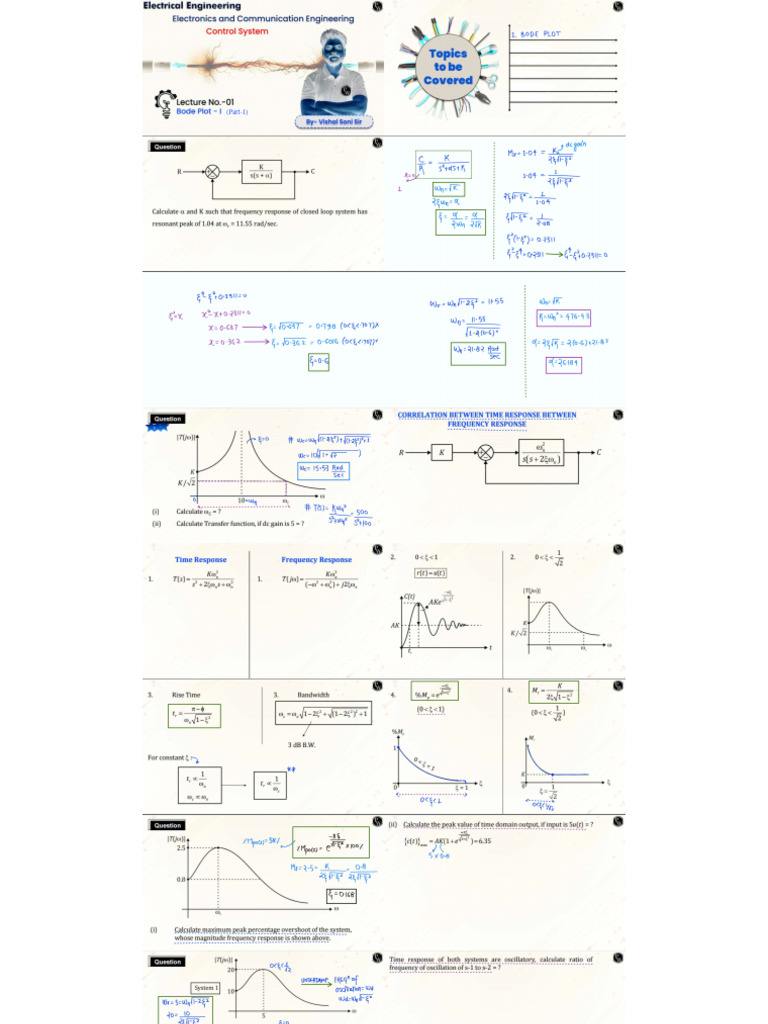 Bode Plot 01 Class Notes - Note-Merge (1) - Invert (1) (N-Up 2x4) | PDF