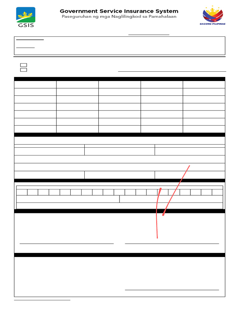 GSIS Multi-Purpose Loan Application Form | PDF | Interest | Loans