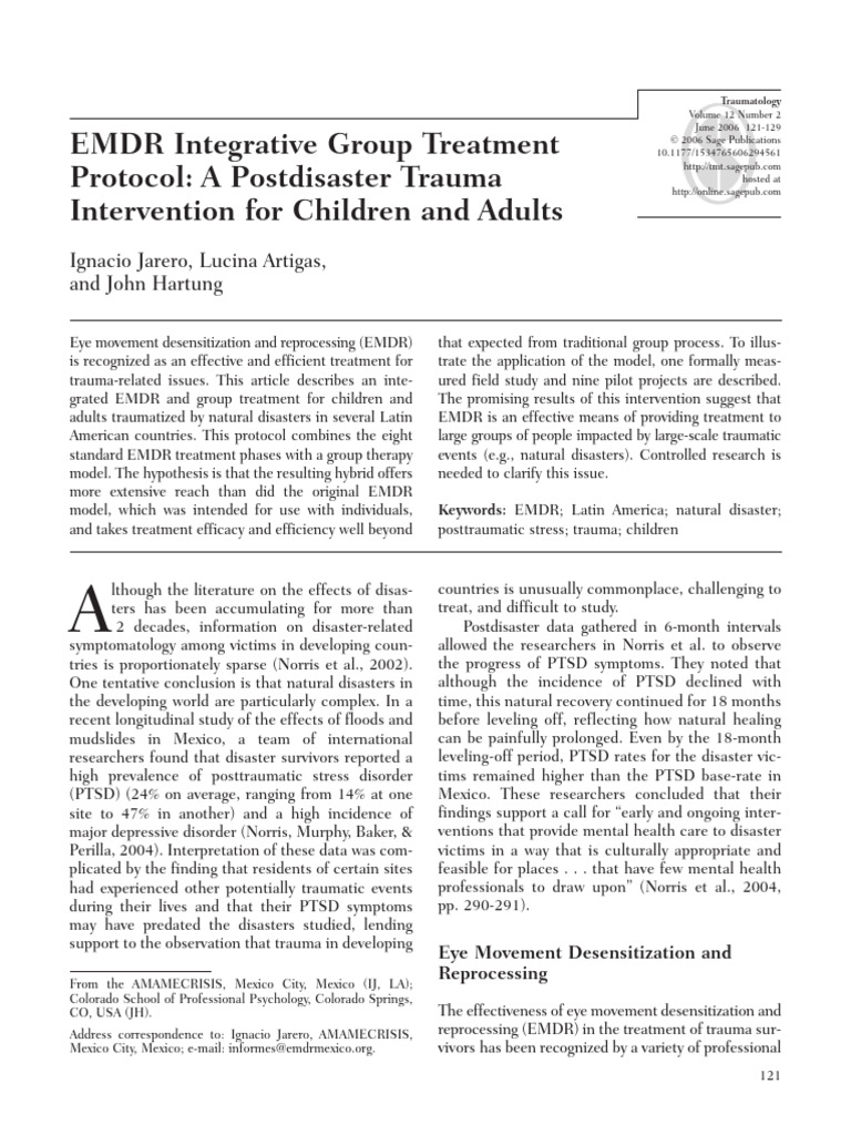 EMDR Group Treatment for Trauma Recovery | PDF | Psychological Trauma ...