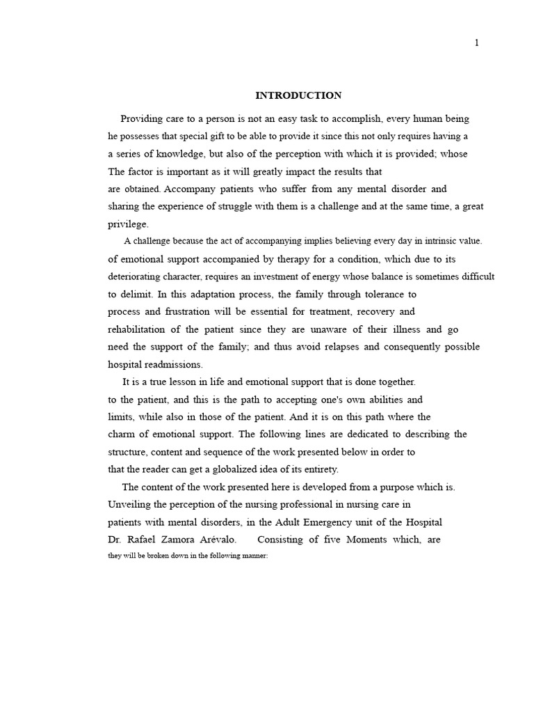 Nursing Care Perceptions in Mental Health | PDF | Mental Disorder ...