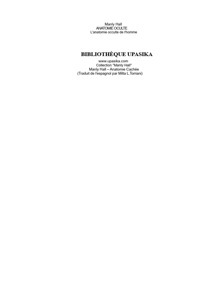 Anatomie Occulte et Symbolisme Humain | PDF | Médium (spiritisme) | Cerveau
