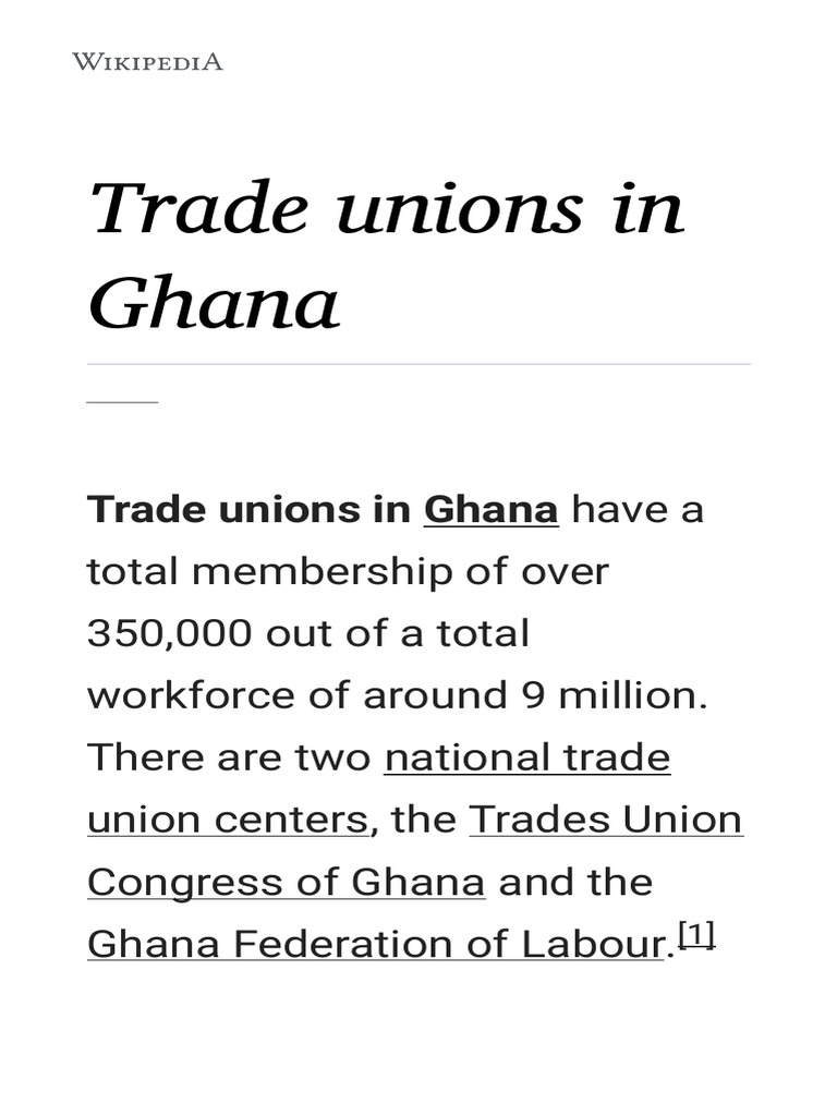 Overview of Trade Unions in Ghana | PDF | Advocacy | Industrial Relations