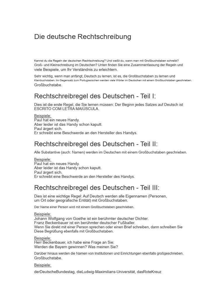 Die Deutsche Rechtschreibung | PDF