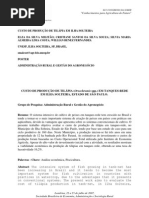 custo producao tilapia