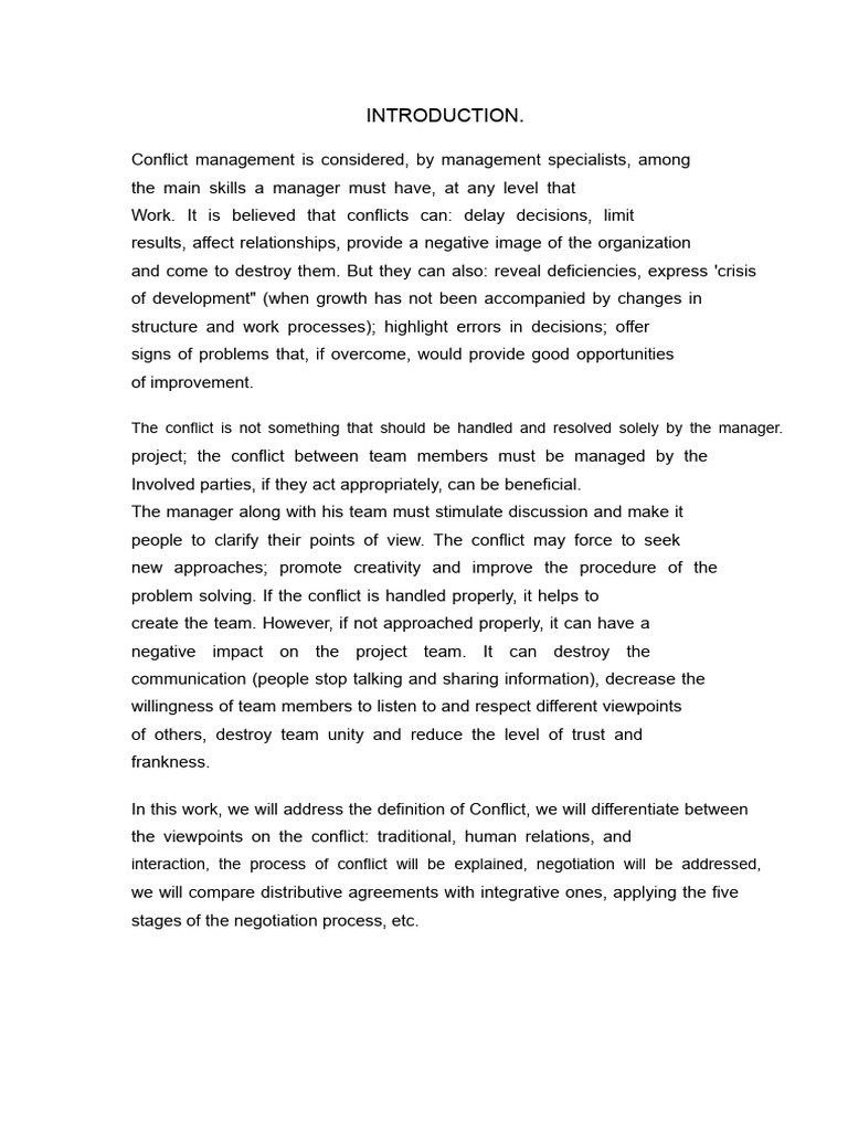 Understanding Conflict Management Strategies | PDF | Negotiation ...