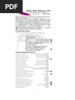 Apache Quick Reference Card: Command Line Options