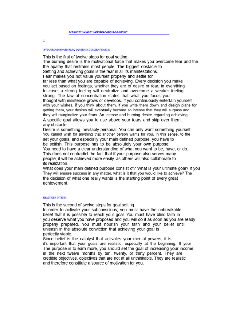 12 Steps to Effective Goal Setting | PDF | Goal | Motivation