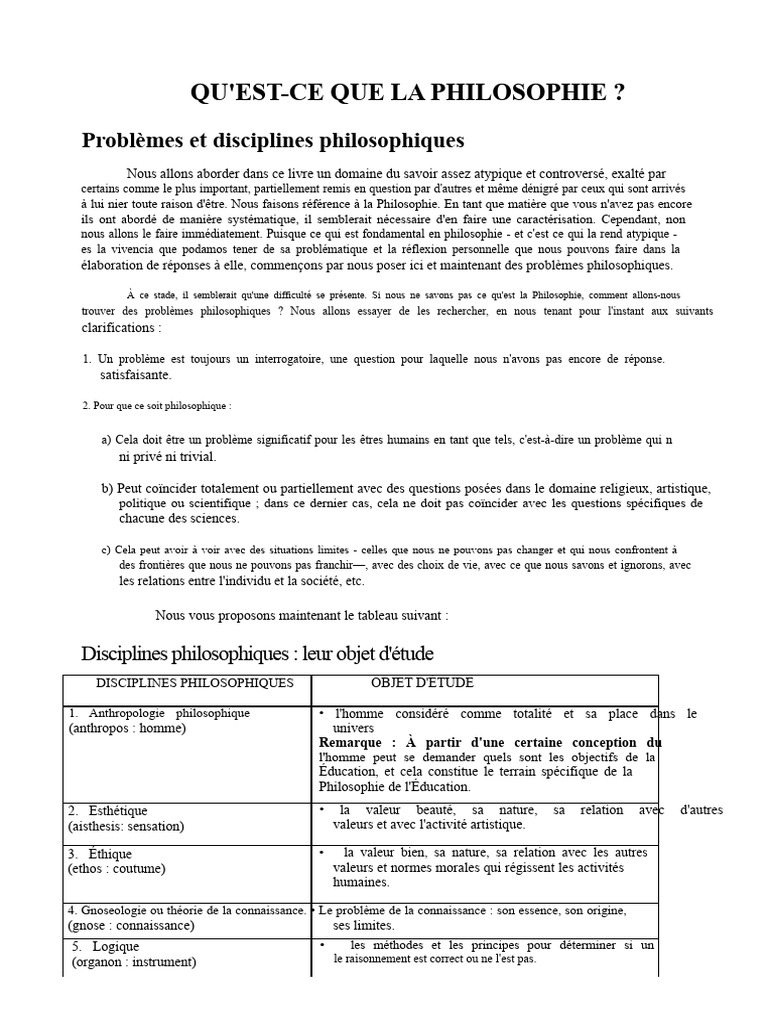 Introduction à la Philosophie et ses Disciplines | PDF | Science | René ...