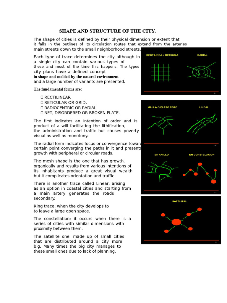 Shape and Structure of The City | PDF | City | Economies
