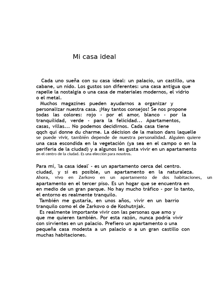 Mi Casa Ideal | PDF