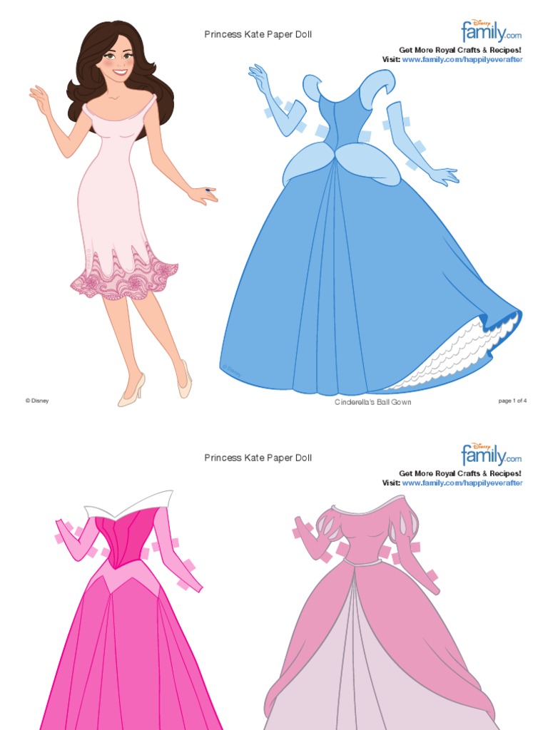 kate middleton paper dolls