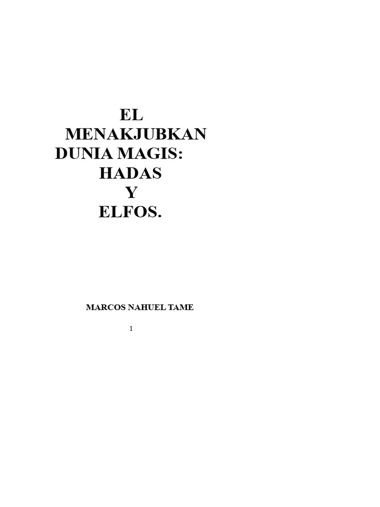 Dunia Magis: Hadas dan Elf yang Menakjubkan | PDF