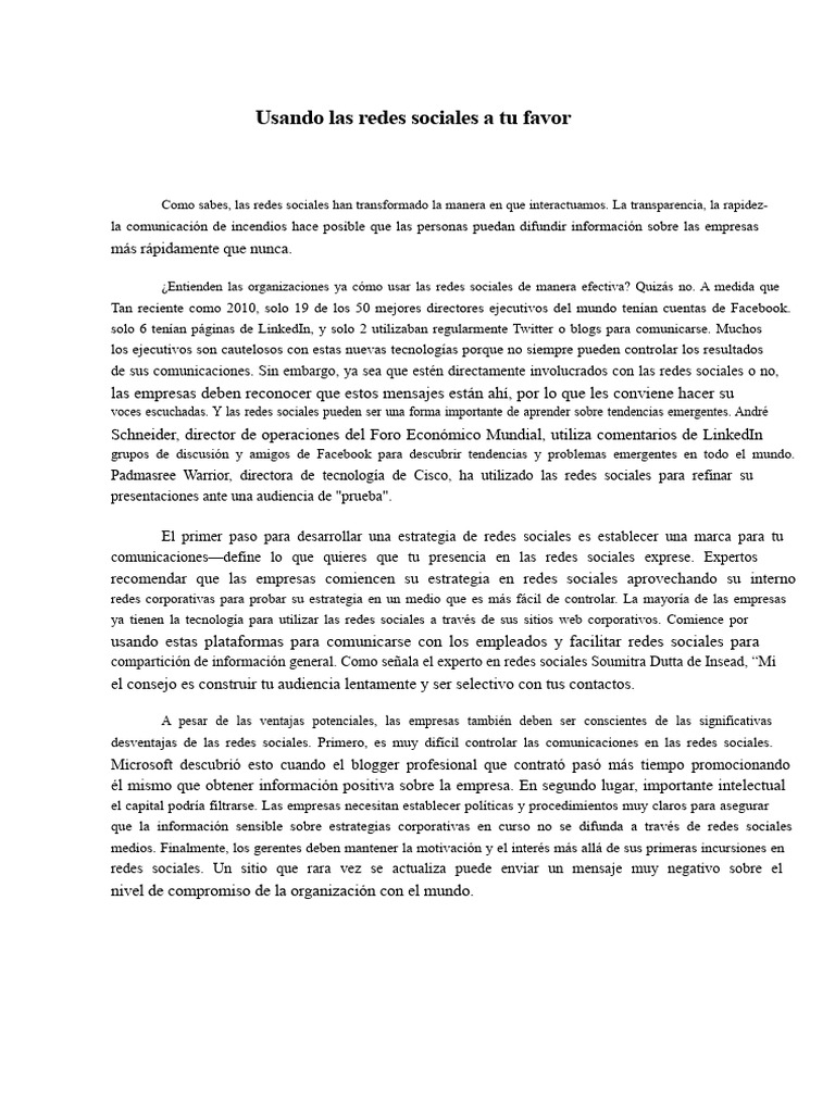 Estrategias Efectivas en Redes Sociales | PDF | Servicio de redes ...