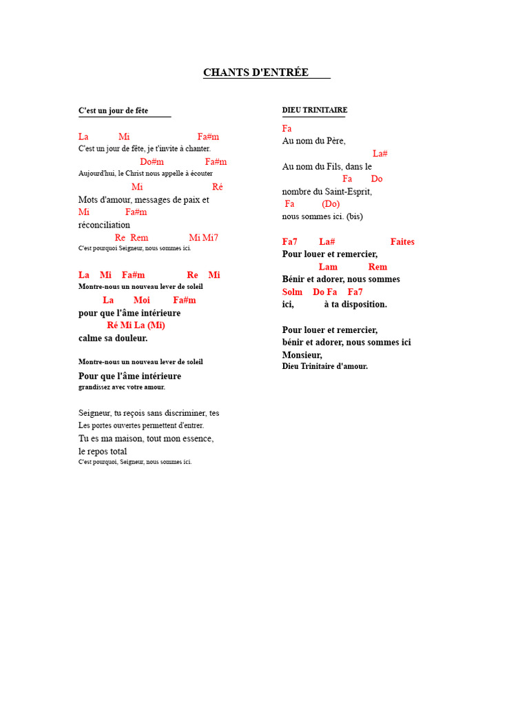 Chants de Louange et de Pénitence | PDF | Notre Père | Saint-Esprit