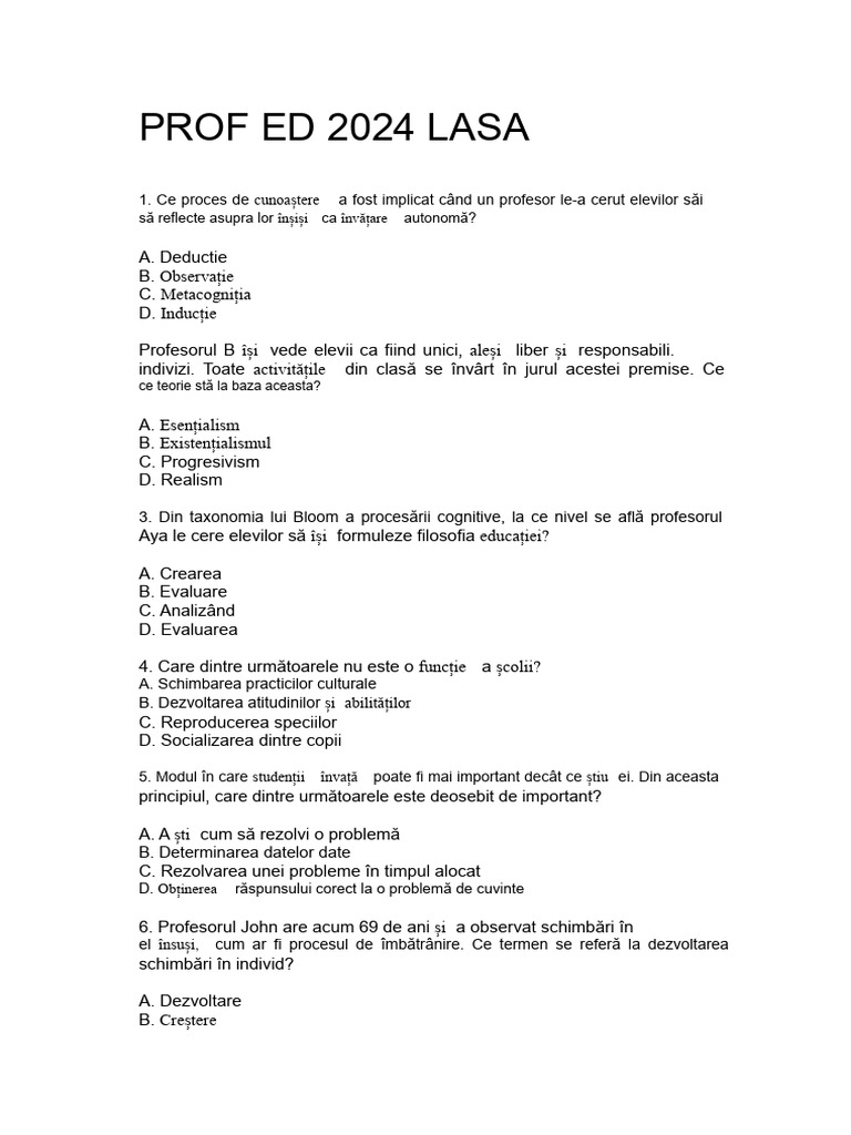 Prof Ed 2024 Let | PDF