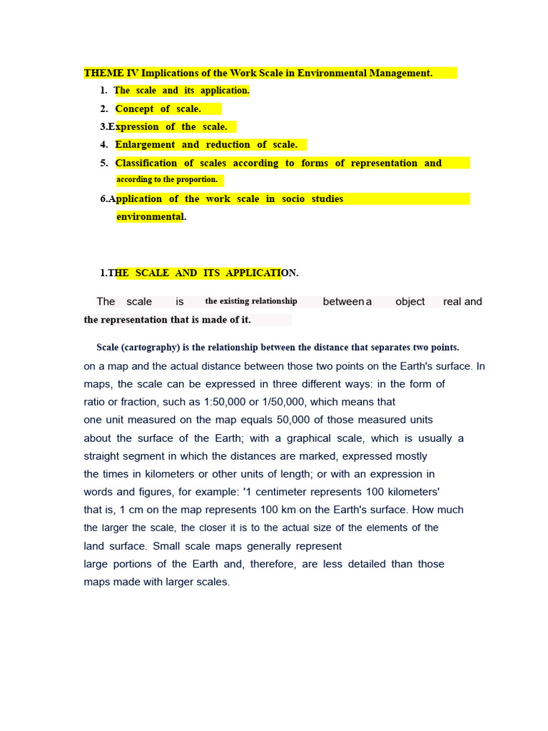 Understanding Work Scale in Environmental Management | PDF | Map ...