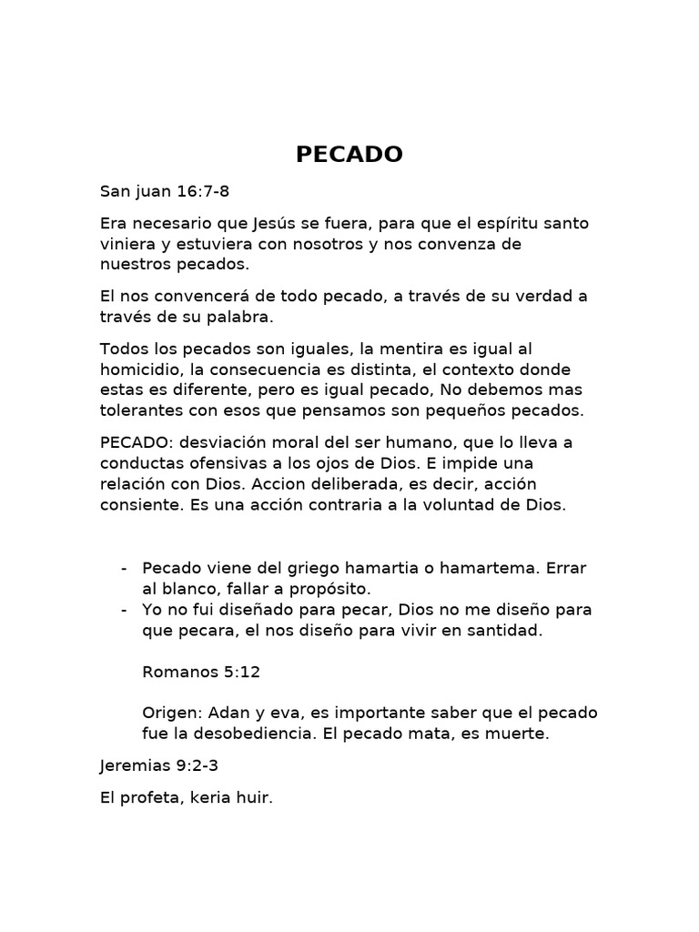 Pecado y Arrepentimiento | PDF | Pecado | Creencia religiosa y doctrina