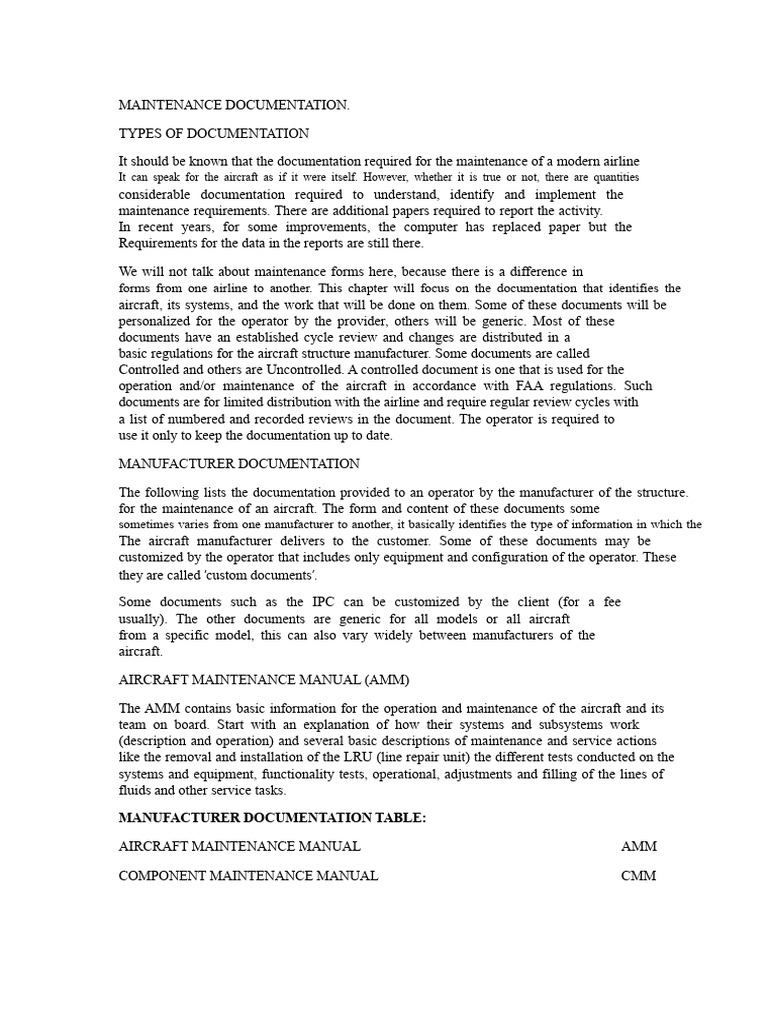 Aviation Maintenance Documentation Guide | PDF | Federal Aviation ...
