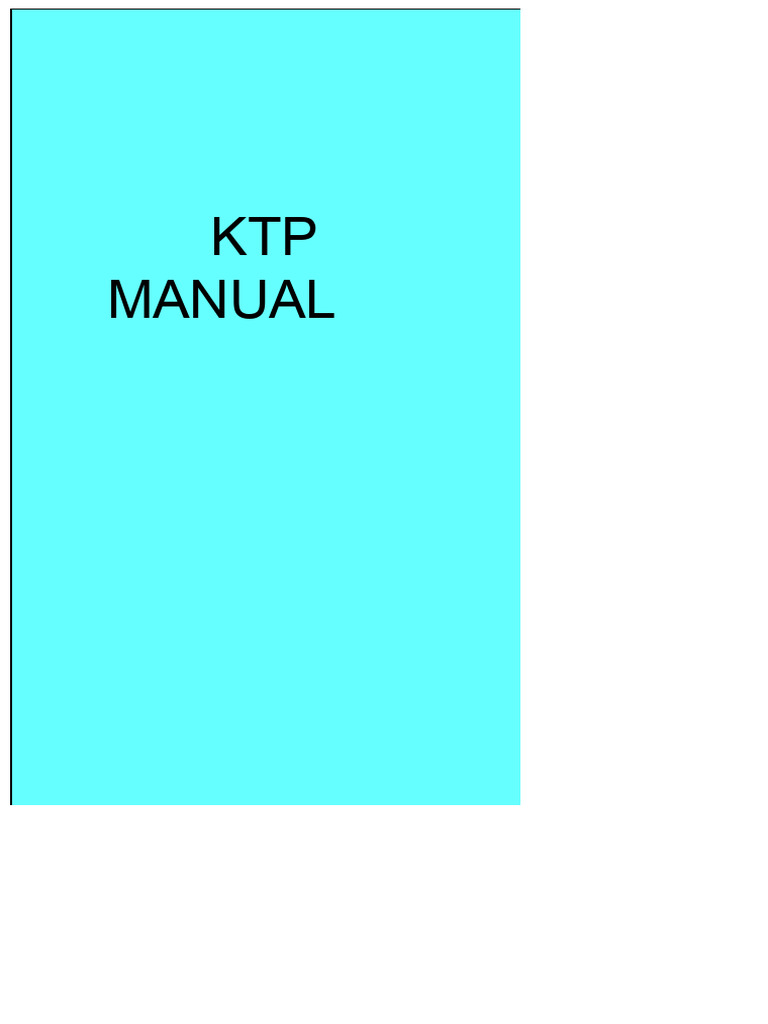 Manual KTP | PDF