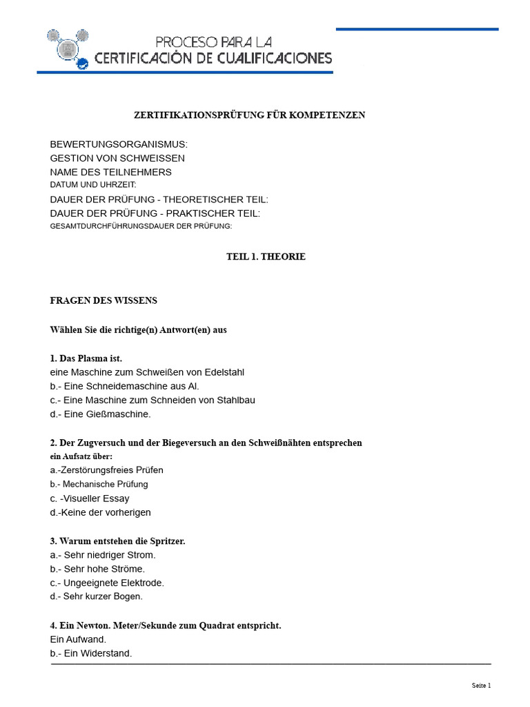 Theoretische Prüfungsfragebogen 0523 | PDF