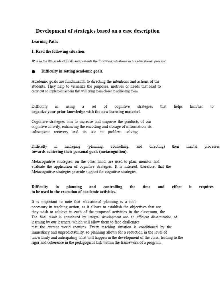 Strategies for Academic Success in 9th Grade | PDF | Critical Thinking ...