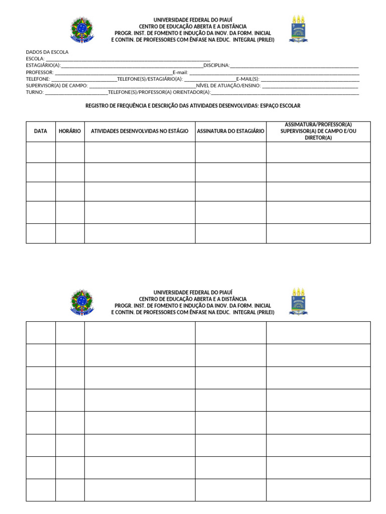Registro de Estágio em Educação Integral | PDF | Aprendizado