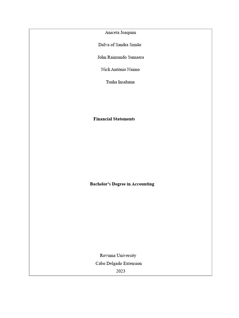 Financial Statements Overview and Analysis | PDF | Expense | Equity ...