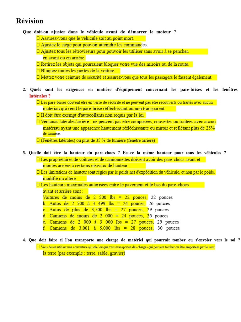Révision Du Permis de Conduire de Floride | PDF | Système anti-blocage ...