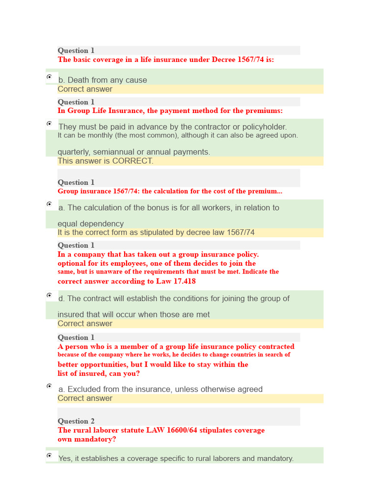 Life Insurance Coverage and Regulations Guide | PDF | Life Insurance ...