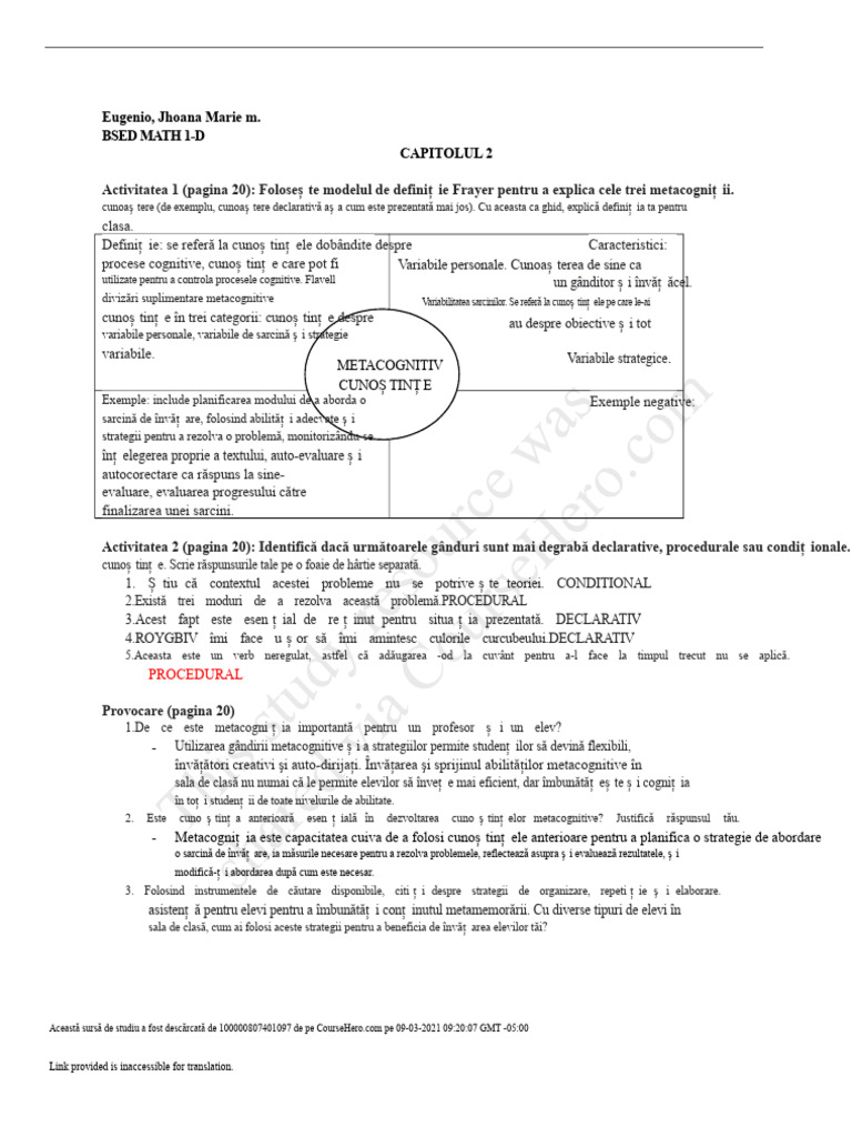 Eugenio Capitolul 2 Profed3 | PDF