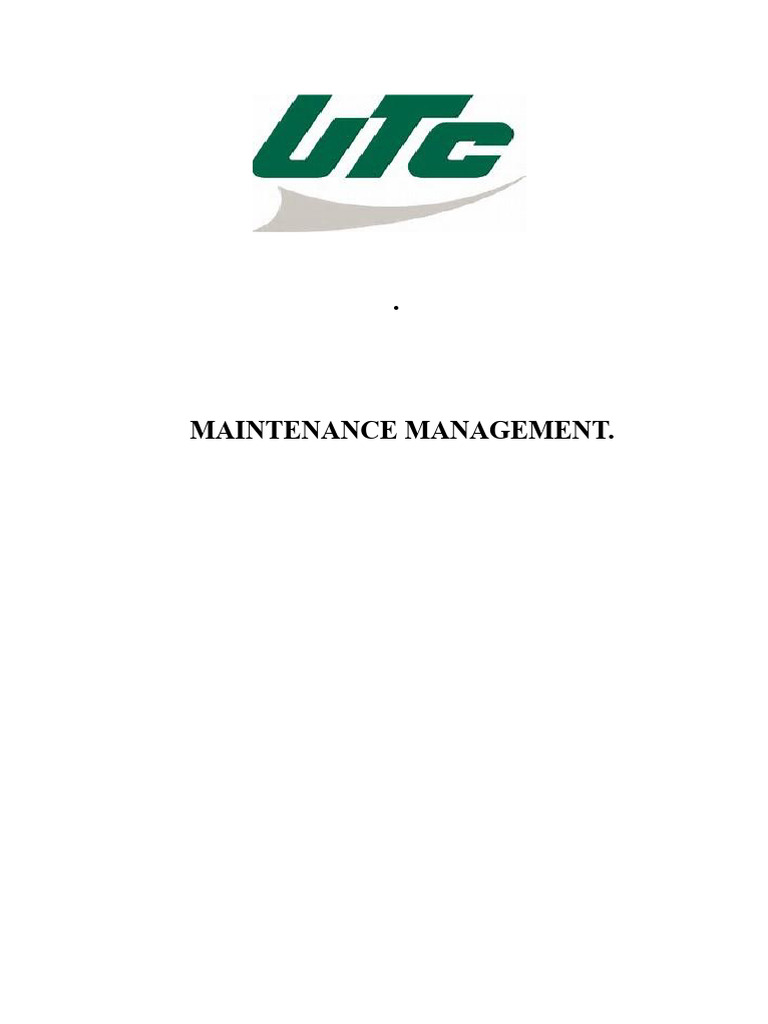 Maintenance Management Plan Guide | PDF | Reliability Engineering