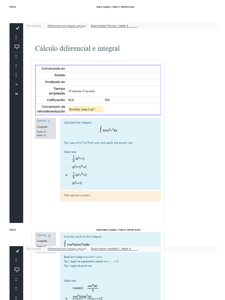 Week 6 Integral Calculus Exam Review | PDF | Integral | Trigonometric ...