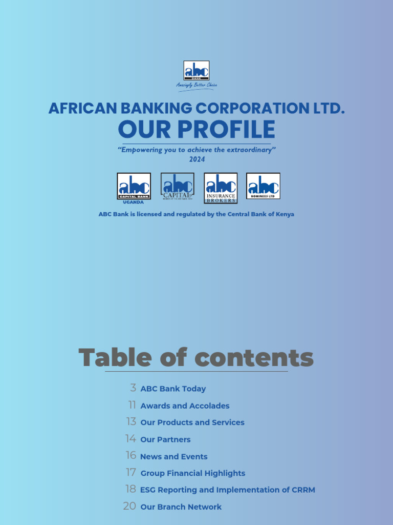ABC Bank Overview and Services 2024 | PDF | Banks | Transaction Account