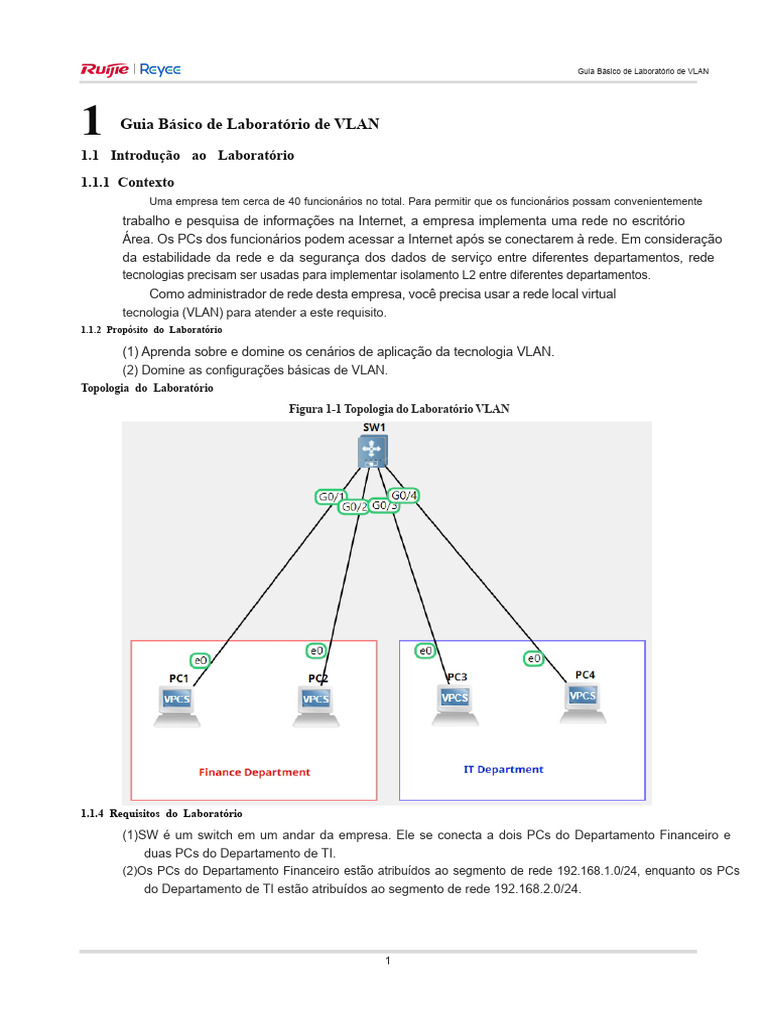 Guia Prático de Configuração de VLAN | PDF | Rede de computadores ...