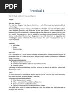 Practical 1: Aim: To Study and Create Use-Case Diagram Theory: Use-Case Diagram