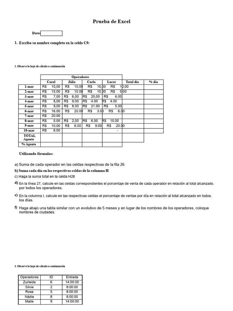 Ejercicios Prácticos de Excel | PDF | Hoja de cálculo | Microsoft Excel