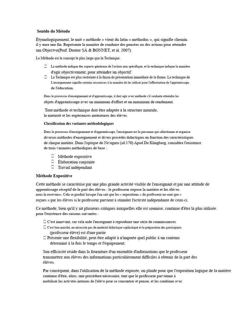 Méthodes et Techniques d'Enseignement | PDF | Apprentissage | Enseignement