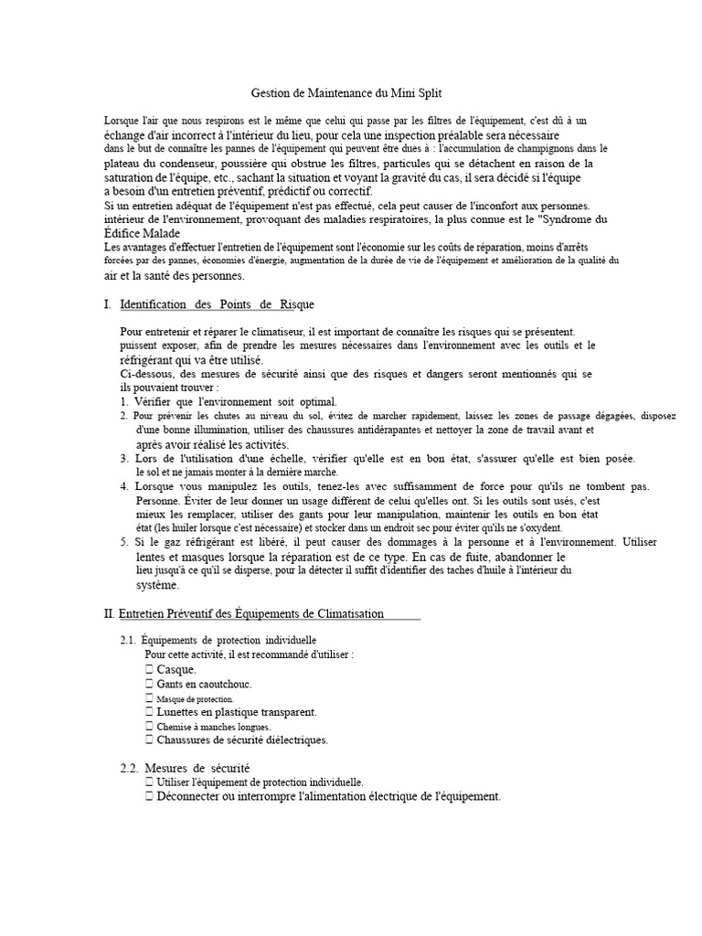 Maintenance efficace du Mini Split | PDF | Climatisation | Condensateur