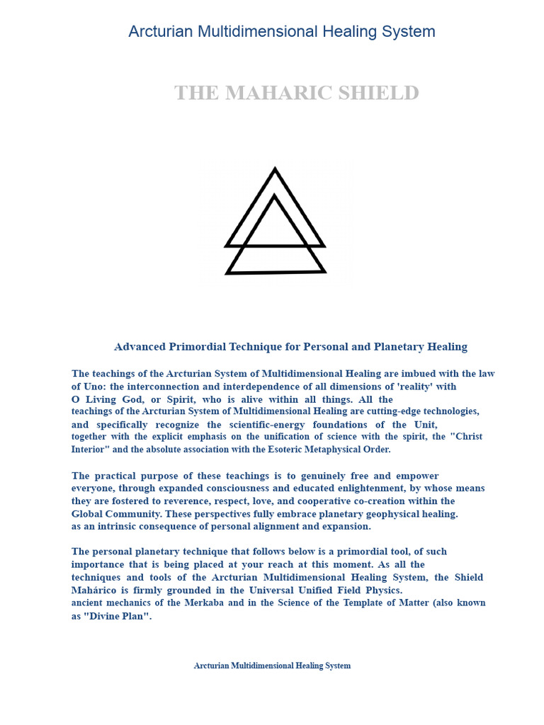 Maháric Shield Technique Explained | PDF | Energy (Esotericism) | Earth