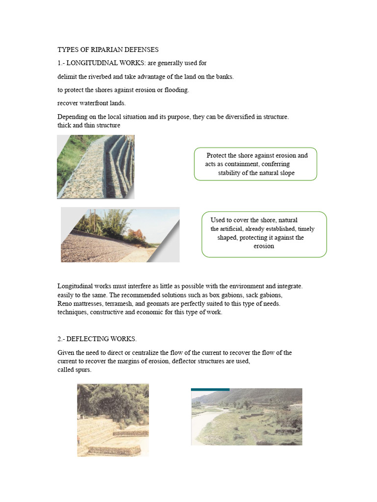 Types of Riverine Defenses | PDF