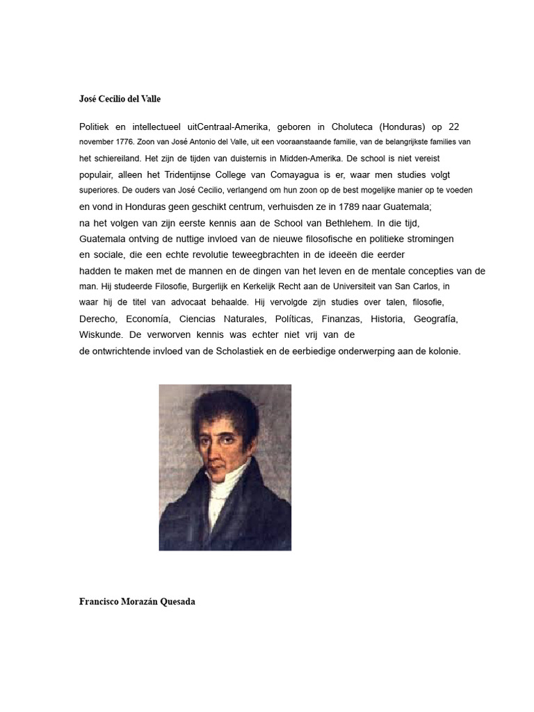 José Cecilio Del Valle | PDF