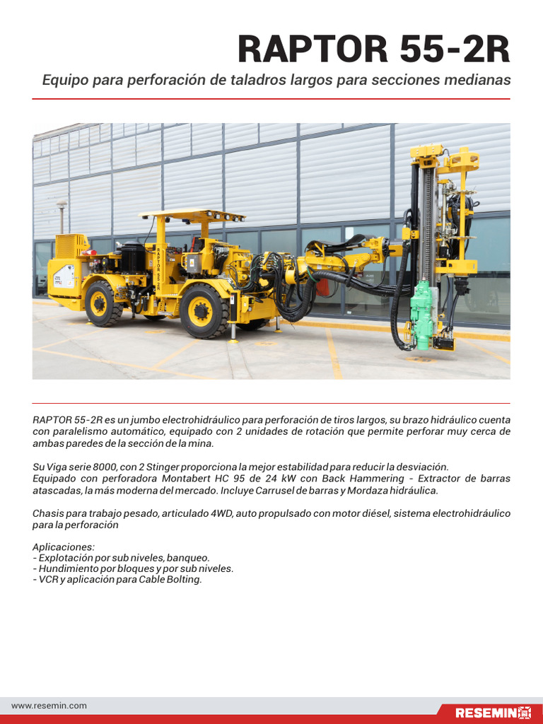 Jumbo Electrohidráulico Raptor 55-2R | PDF