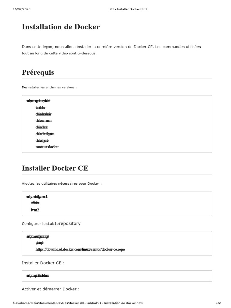 Installation et architecture de Docker | PDF | Génie logiciel | Linux